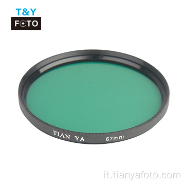 Filtro di colore verde pieno da 49-82 mm per fotocamera